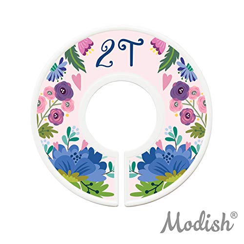 Modish Labels Toddler Clothes Size Dividers, Child Closet Organizers, Size Dividers, Closet Organizer, Closet Dividers, Clothes Organizer, Girl, Boho, Nordic, Flowers (Toddler/Child)