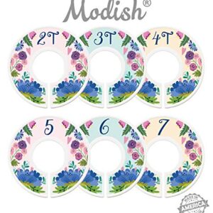 Modish Labels Toddler Clothes Size Dividers, Child Closet Organizers, Size Dividers, Closet Organizer, Closet Dividers, Clothes Organizer, Girl, Boho, Nordic, Flowers (Toddler/Child)