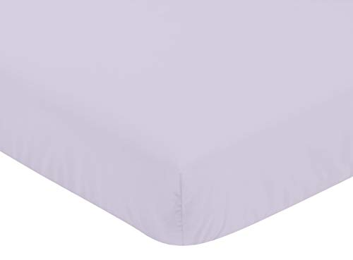 Sweet Jojo Designs Lavender Purple Baby or Toddler Fitted Crib Sheet for Watercolor Floral Collection