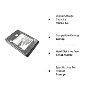 Toshiba 1TB 5400RPM 8MB Cache SATA 3.0Gb/s 2.5 inch Notebook Hard Drive (MQ01ABD100V) - 1 Year Warranty,Usb