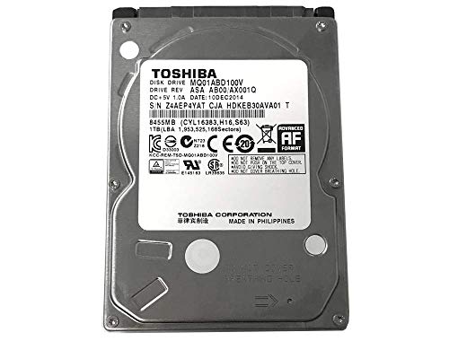 Toshiba 1TB 5400RPM 8MB Cache SATA 3.0Gb/s 2.5 inch Notebook Hard Drive (MQ01ABD100V) - 1 Year Warranty,Usb