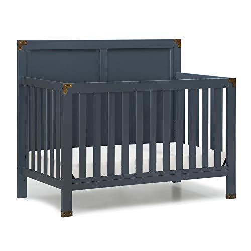 Baby Relax Miles 5-in-1 Convertible Crib, Graphite Blue