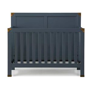 Baby Relax Miles 5-in-1 Convertible Crib, Graphite Blue