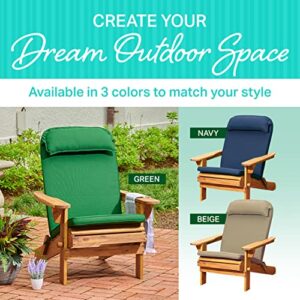 Plant Theatre Adirondack Chair Cushion - High Back Patio Chair Cushion for Outdoor Furniture - Outdoor Chair Cushions for Rocking Chairs, Front Porch, Yard and Lawn Furniture (49" x 22")