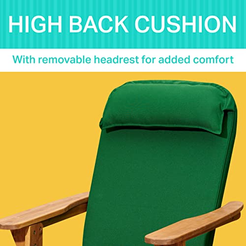 Plant Theatre Adirondack Chair Cushion - High Back Patio Chair Cushion for Outdoor Furniture - Outdoor Chair Cushions for Rocking Chairs, Front Porch, Yard and Lawn Furniture (49" x 22")