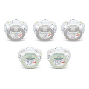 nuk orthodontic pacifiers, 0-6 months, 5-pack