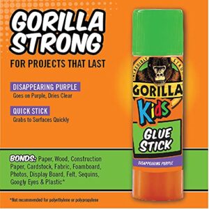 Gorilla Kids Disappearing Purple Glue Sticks, Two 6 Gram Sticks, (Pack of 1)