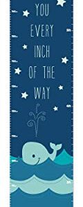 Nautical Chart for Kids Love You Every Inch of the Way Aquatic Room Decor Whale Height Growth Chart