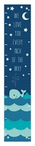 nautical chart for kids love you every inch of the way aquatic room decor whale height growth chart