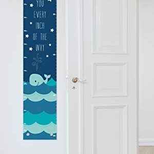 Nautical Chart for Kids Love You Every Inch of the Way Aquatic Room Decor Whale Height Growth Chart