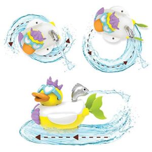 Yookidoo Jet Duck Mermaid Bath Toy with Powered Water Shooter - Sensory Development & Bath Time Fun for Kids - Battery Operated Bath Toy with 15 Pieces - Ages 2+