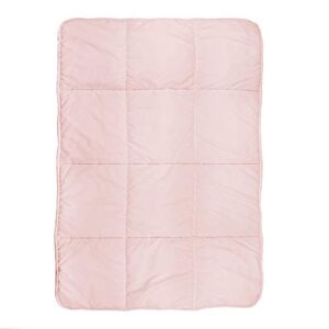 tadpoles quilted toddler comforter, box pattern, pink