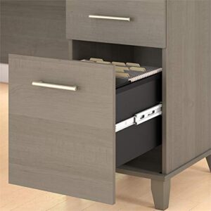 Bush Furniture Somerset 60W Office Desk with Drawers in Ash Gray