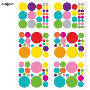 PARLAIM Wall Stickers for Bedroom Living Room, Polka Dot Wall Decals for Kids Boys and Girls (130 Circles)