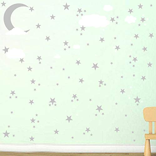 Clouds Wall Decals Moon and Stars Wall Decal Kids Wall Decals Wall Stickers Peel and Stick Removable Wall Stickers Kids Room Decoration Good Night Nursery Wall Decor