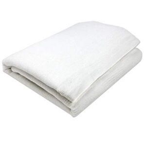 everone white cotton thermal blanket, 66” x 90”