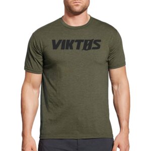 viktos men's tack tee t-shirt, olive heather, size: large