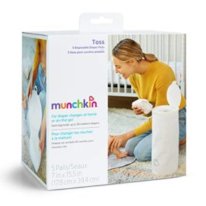 Munchkin® Toss™ Portable Disposable Diaper Pail, 5 Pack, Holds 150 Diapers