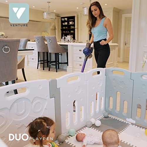 Venture All Stars Duo Lite Baby Playpen with Play Fitted Mats, Multi Award Winner