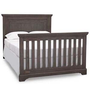 Simmons Kids SlumberTime Paloma 4-in-1 Convertible Baby Crib & Ultra Deluxe 2-in-1 Innerspring Crib and Toddler Mattress, Rustic Grey