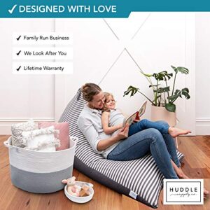 XXXL WASHABLE Blanket Basket Large 2PCs Blanket Storage Living Room - XXX Large Basket for Storing Blankets and Toys + Small Basket for Toys, Keys, Masks | Basket for Blankets (Grey and White)