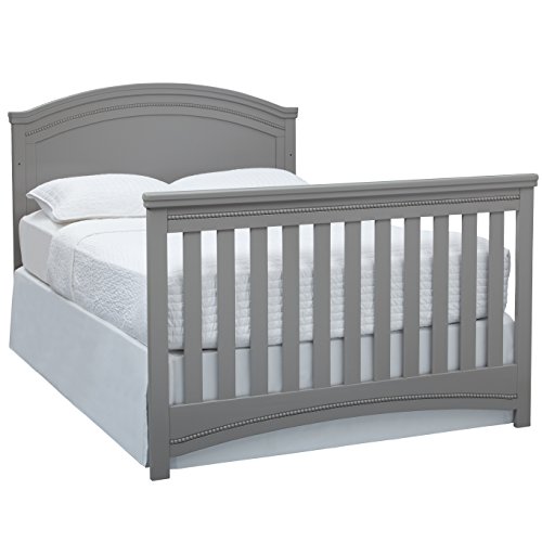 Simmons Kids SlumberTime Emma Convertible Baby Crib N More & Ultra Deluxe 2-in-1 Innerspring Crib and Toddler Mattress, Grey