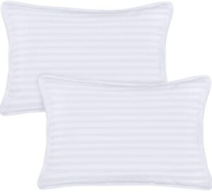 utopia bedding toddler pillow (white, 2 pack), 13x18 pillows for sleeping, soft and breathable cotton blend shell, polyester filling, small kids pillow perfect for toddler bed and travel