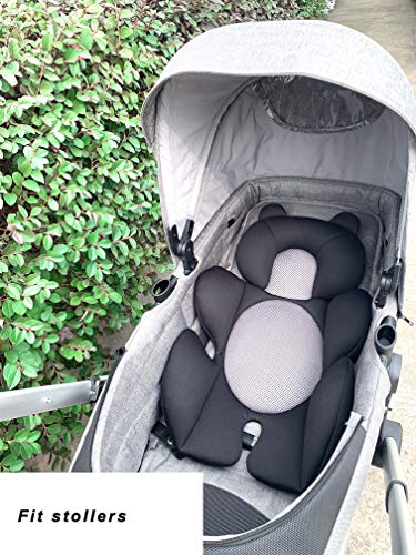 G Ganen Baby Comfort Support Cushion Stroller and Seat Comfort Cushion Insert Liner (Black Bear)