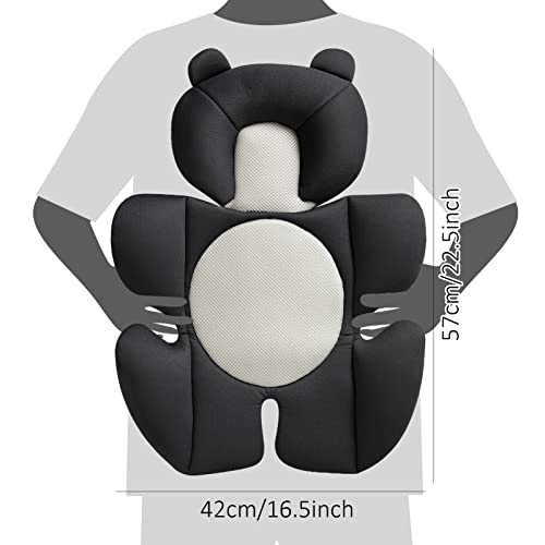 G Ganen Baby Comfort Support Cushion Stroller and Seat Comfort Cushion Insert Liner (Black Bear)