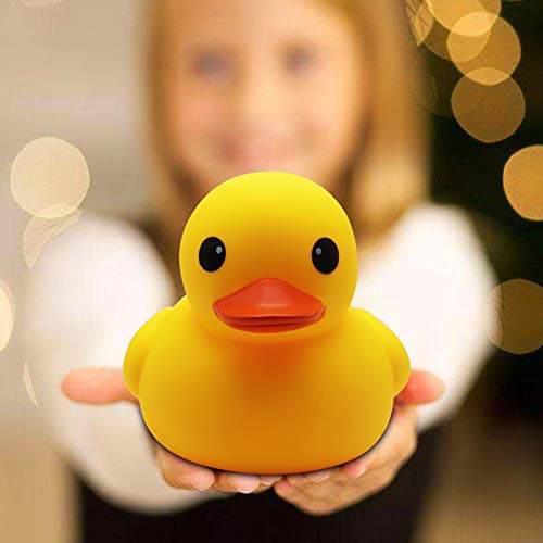 Happy Trees Duck Bath Toy Large Bath Duck Squeak Rubber Duck Baby Shower, 7 Inches