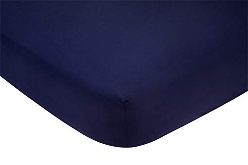 Carter's 100% Cotton Sateen Fitted Mini Crib Sheet, Navy