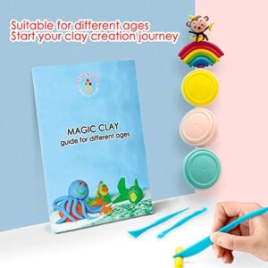 Modeling Clay Kit - 24 Colors Air Dry Ultra Light Magic Clay, Soft & Stretchy DIY Molding Clay with Tools, Animal Accessories, Easy Storage Box Kids Art Crafts Gift for Boys & Girls Age 3-12 year olds