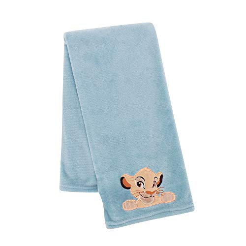 Lambs & Ivy Lion King Adventure Baby Blanket, Blue , 30x40 Inch (Pack of 1)