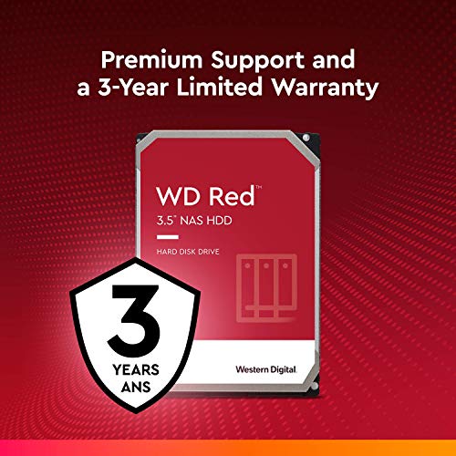 Western Digital 2TB WD Red NAS Internal Hard Drive HDD - 5400 RPM, SATA 6 Gb/s, SMR, 256MB Cache, 3.5" - WD20EFAX