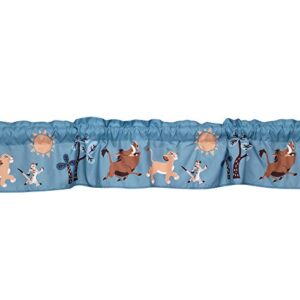 lambs & ivy lion king adventure window valance, blue