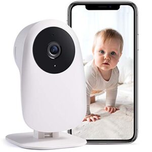 baby monitor with camera and audio, nooie baby camera monitor indoor, baby monitor wifi smartphone 2.4ghz, motion and sound detection, 1080p hd night vision, two-way audio, sd or cloud storage