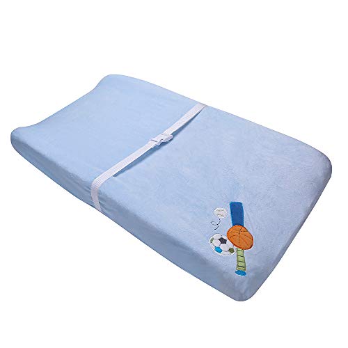 Coral Velvet Nursery Diaper Changing Table Cover Baby Girl Baby Boy Diaper Changing Pad Cover 1PC (Light Blue Sports)