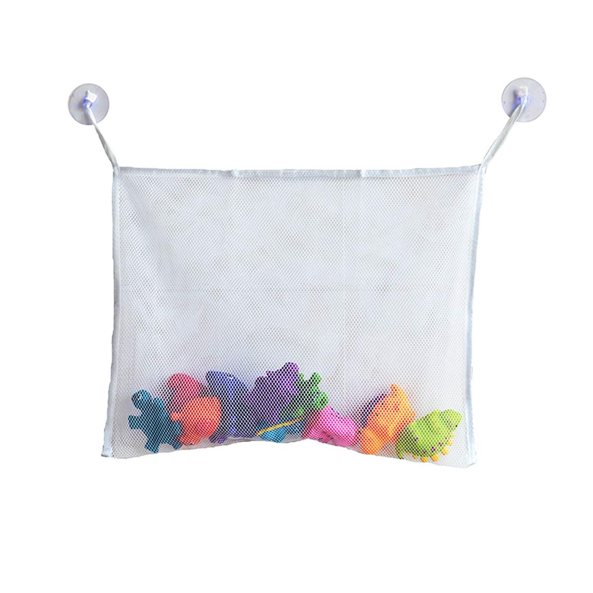 Bath Toy Organizer Mesh Bag Baby Bathtub Hanging Storage Bag Quick Drying Bathroom Shower Caddy Net Bag with Suction Cups for Kids & Toddlers (Size : 37x37cm)