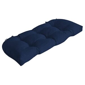 arden selections outdoor wicker settee cushion 41.5 x 18, sapphire blue leala