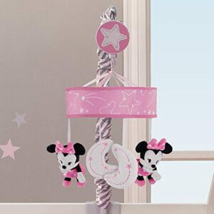 Lambs & Ivy Disney Baby Minnie Mouse Musical Crib Mobile, Pink/Gray