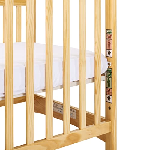 Child Craft Avery SafeAccess Portable Compact Wood Daycare Crib with Casters