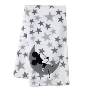 lambs & ivy mickey mouse baby blanket, white , 30x40 inch (pack of 1)