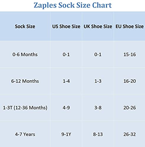 ZAPLES Baby Non Slip Grip Ankle Socks with Non Skid Soles for Infants Toddlers Kids Boys Girls, Assorted 9 Pack, 12-36 Months