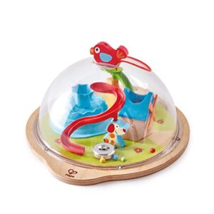 hape sunny valley adventure dome | 3d toy with magnetic maze, kids play dome featuring characters and accessories l: 13.2, w: 11.7, h: 6 inch