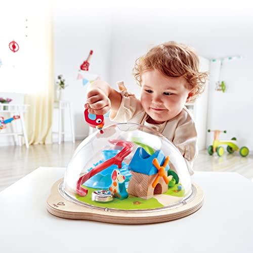 Hape Sunny Valley Adventure Dome | 3D Toy with Magnetic Maze, Kids Play Dome Featuring Characters and Accessories L: 13.2, W: 11.7, H: 6 inch