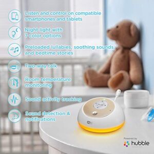 Motorola MBP163CONNECT Audio Baby Monitor - Wireless WiFi Smart Device for Toddlers, Infants, Nursery - with 10 Soothing Sounds, Lullaby, Audiobook - 2-Way Talk Intercom, 7 Night Light Color Options