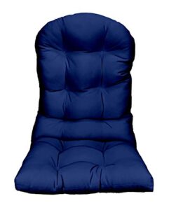 rsh décor - indoor/outdoor tufted adirondack chair seat cushion - choose color (solid royal cobalt blue)