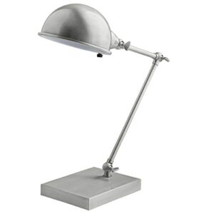 amazon brand – stone & beam modern vintage adjustable task lamp, 17"h, brushed steel