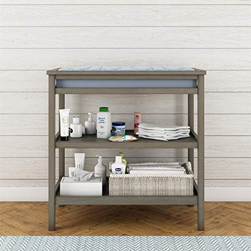 Baby Relax Mydland Open Changer, Nursery Furniture, Coastal Gray