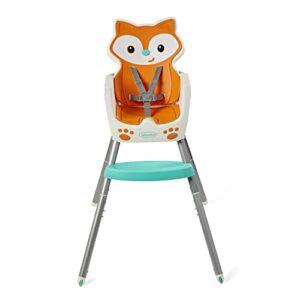 Infantino Grow-with-Me 4-in-1 Convertible High Chair, Fox-Theme, Space-Saving Design, Booster and Toddler Chair, for Infants & Toddlers 3M-36M